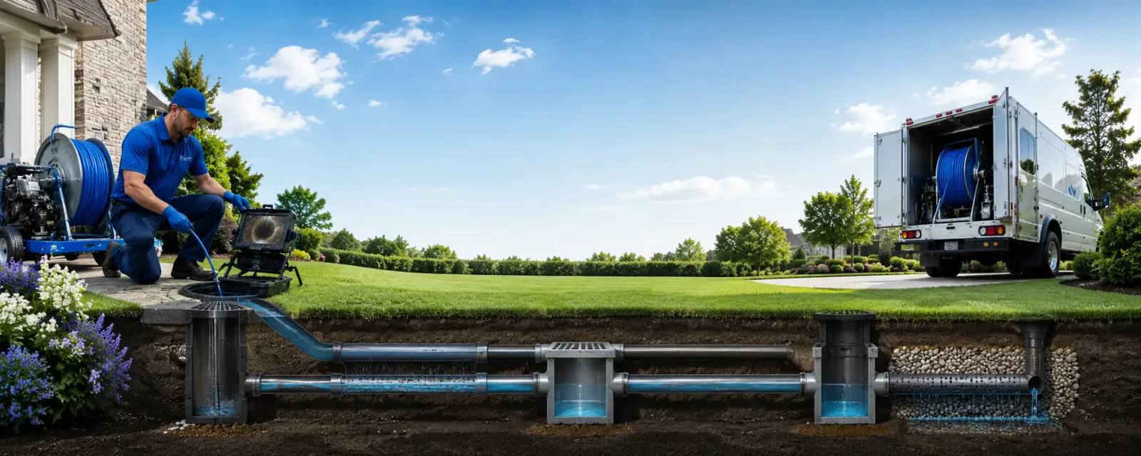 Outdoor drain cleaning information for Oak Hall, VA